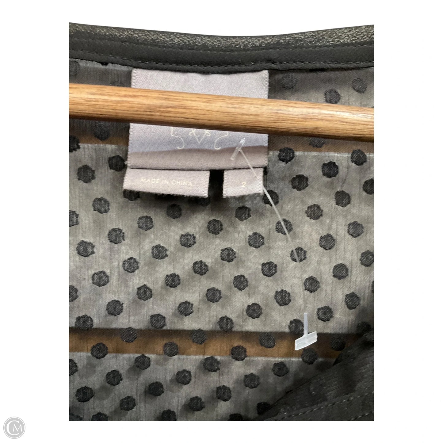 Blouse 3/4 Sleeve By Cmc In Black, Size: S