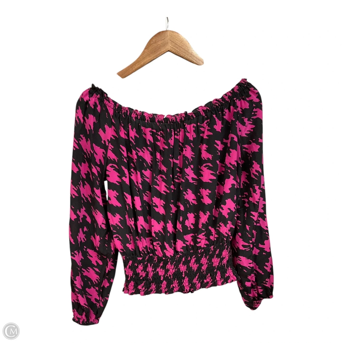 Blouse Sleeveless By Michael By Michael Kors In Black & Pink, Size: S