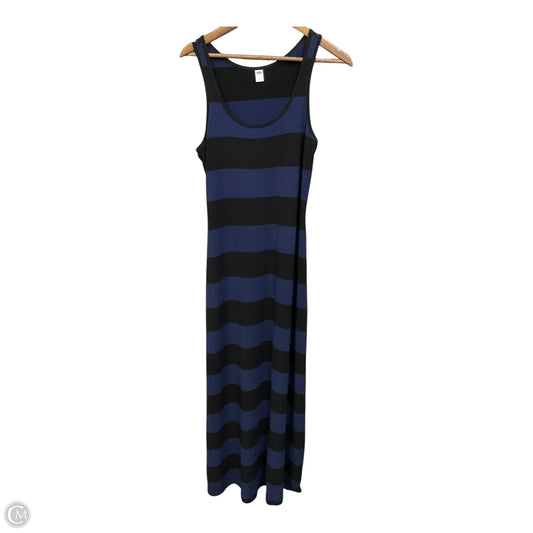 Dress Casual Maxi By Old Navy In Black & Blue, Size: L