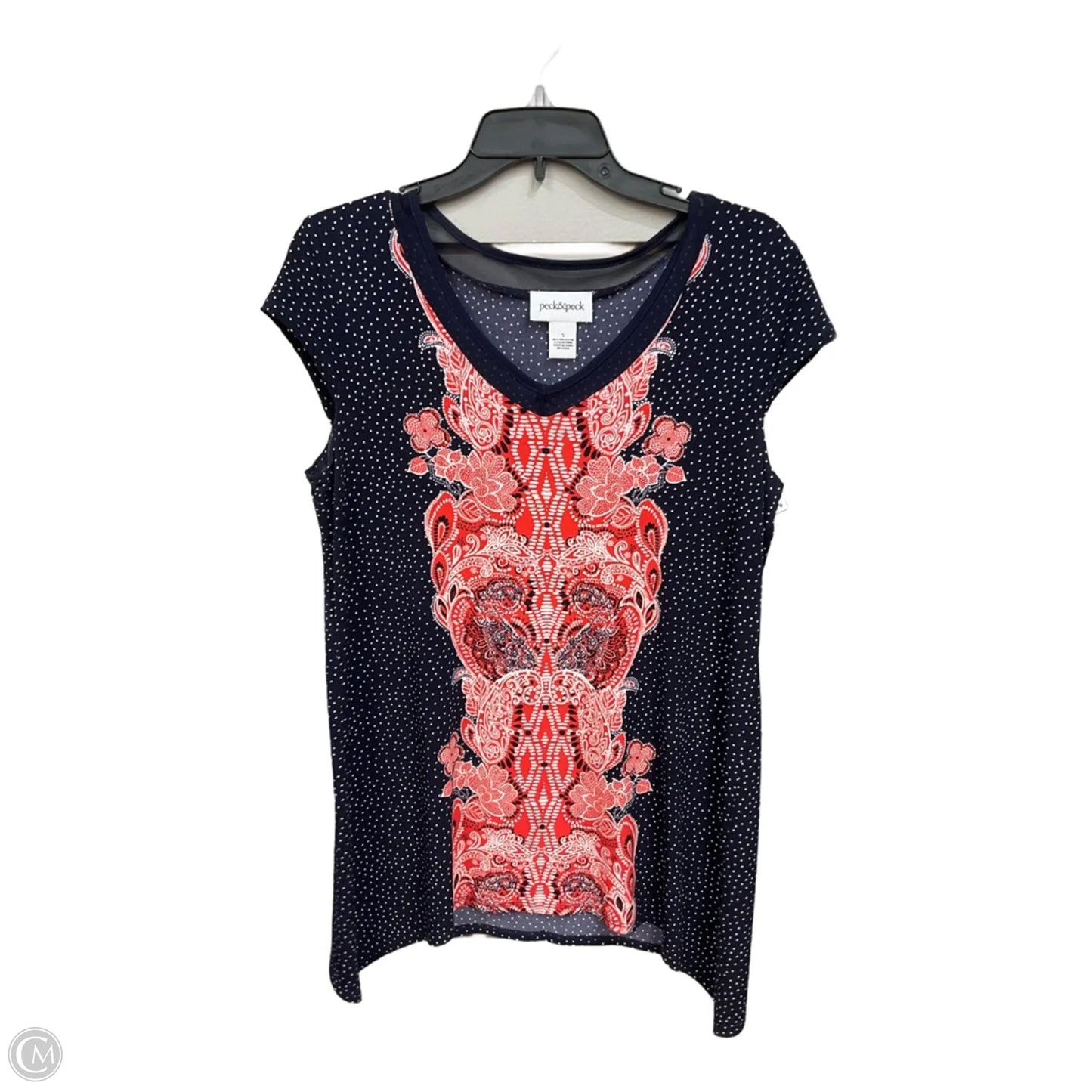 Top Sleeveless By Peck And Peck In Blue, Size: S
