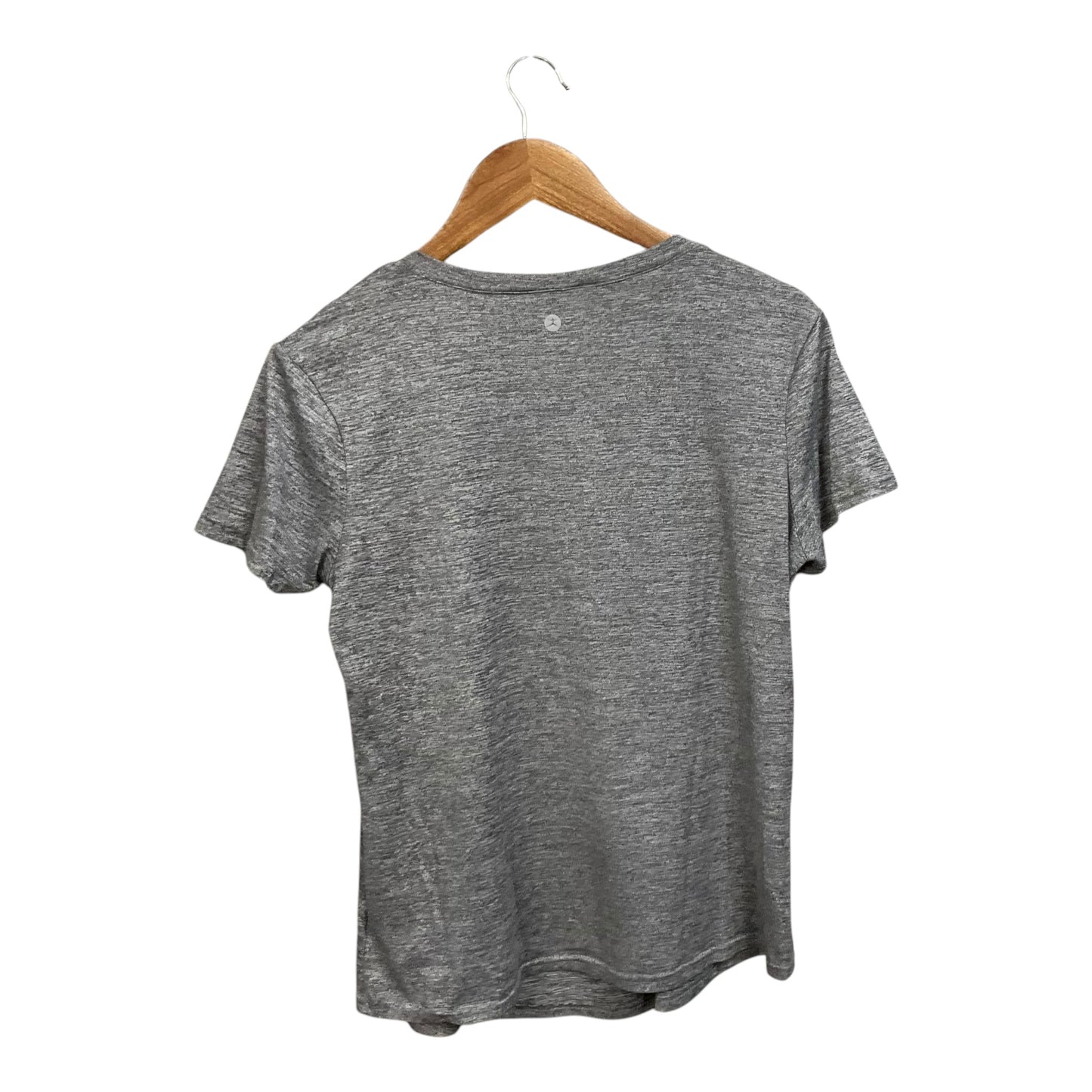 Athletic Top Short Sleeve By Danskin In Grey, Size: L