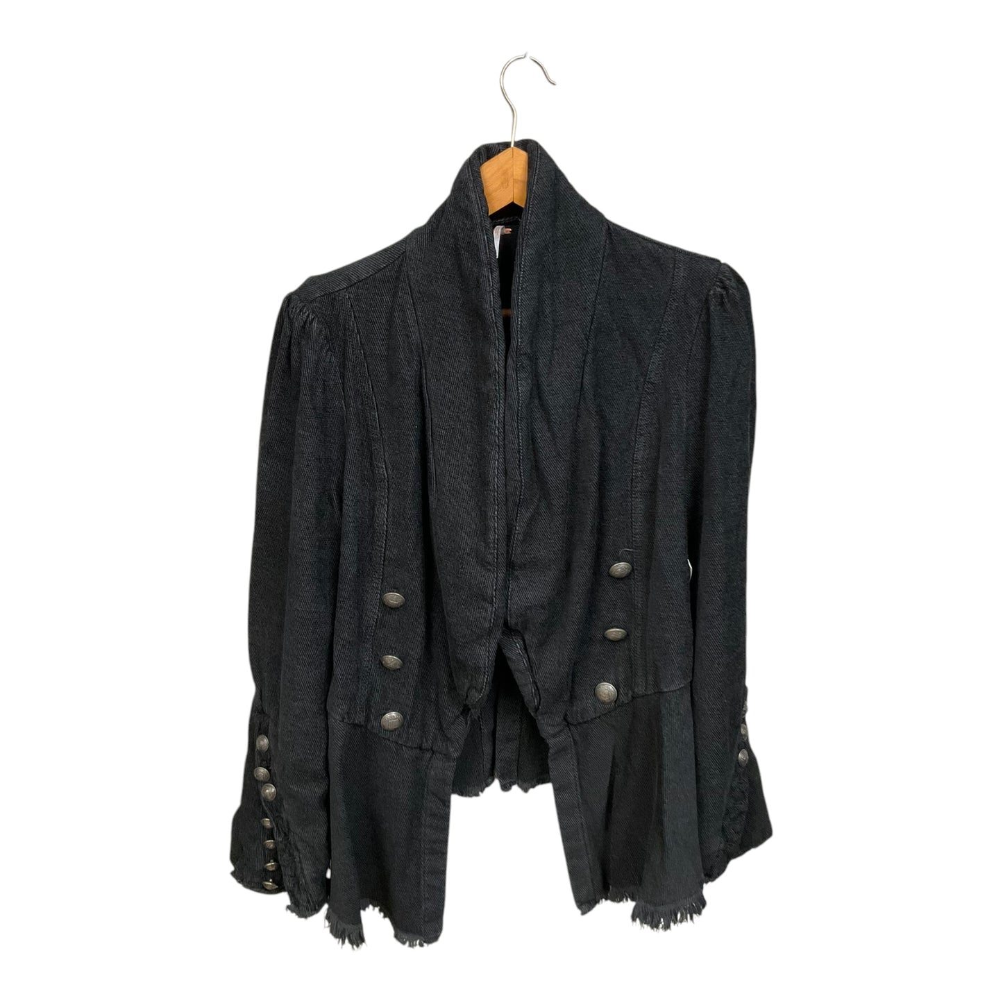 Jacket Denim By Free People In Black, Size: M