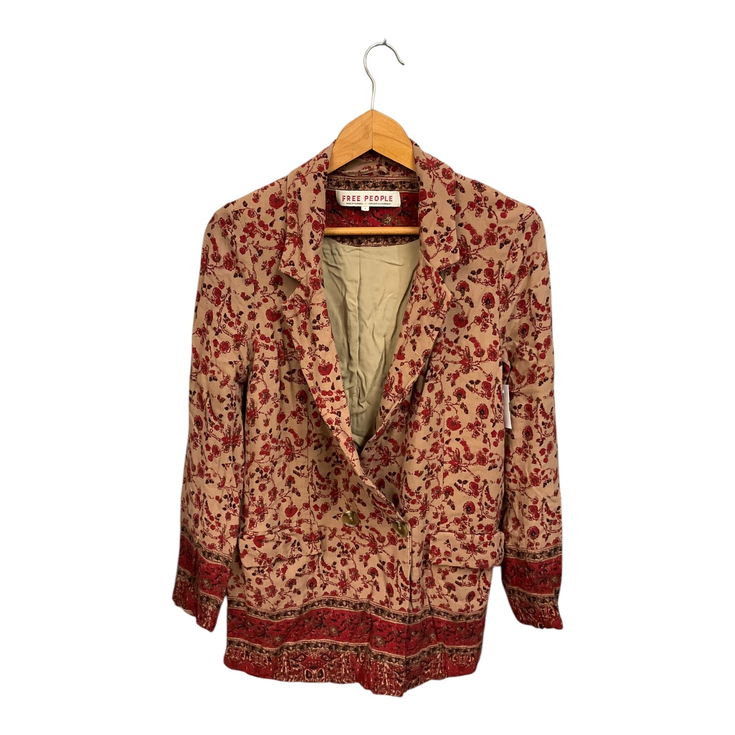 Blazer By Free People In Floral Print, Size: S