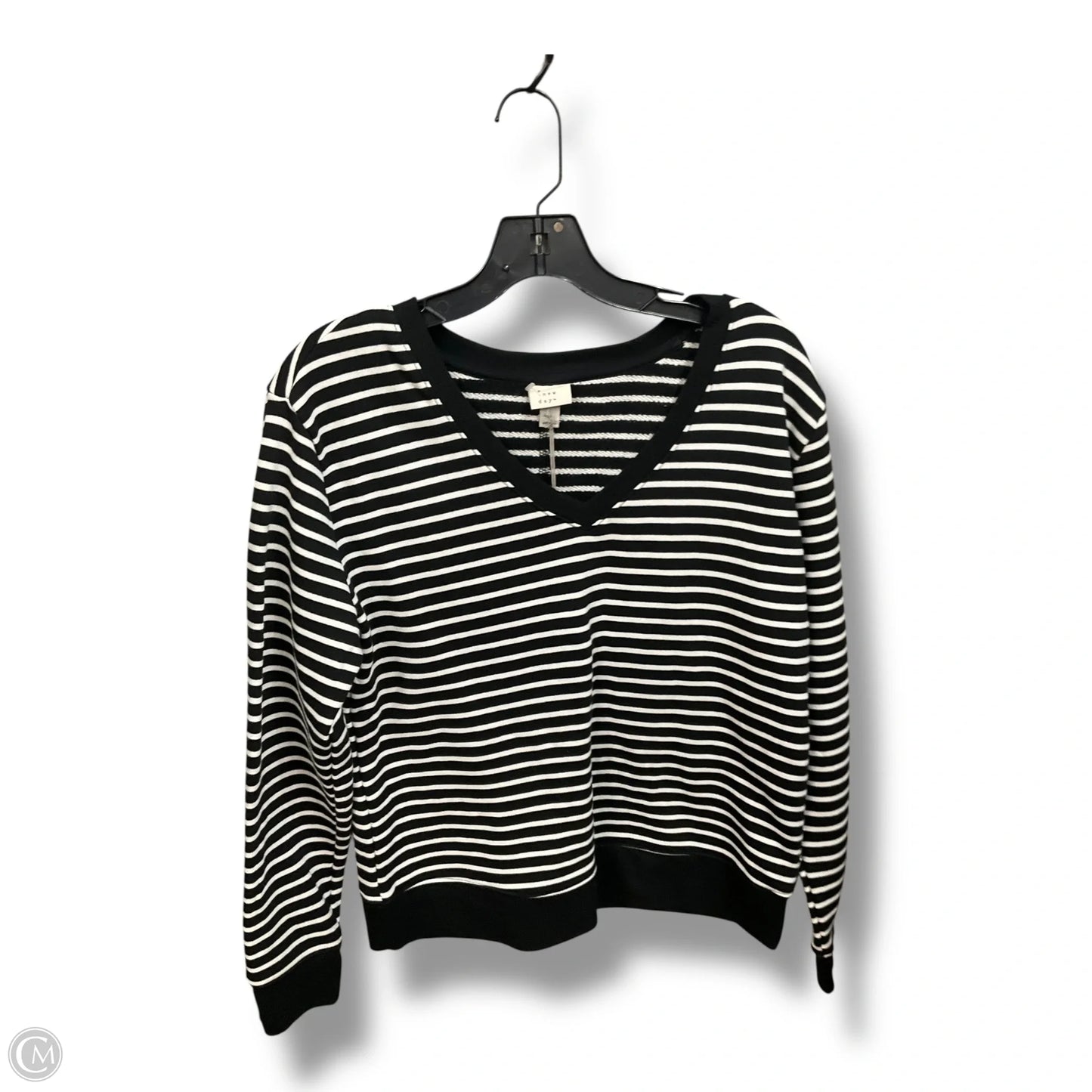 Sweatshirt Collar By A New Day In Striped Pattern, Size: M