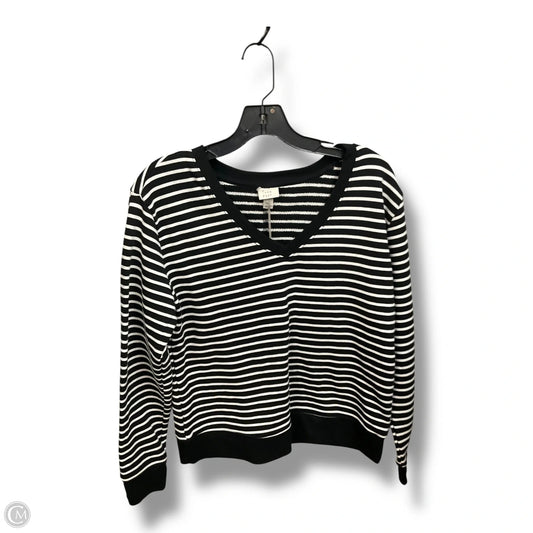 Sweatshirt Collar By A New Day In Striped Pattern, Size: M