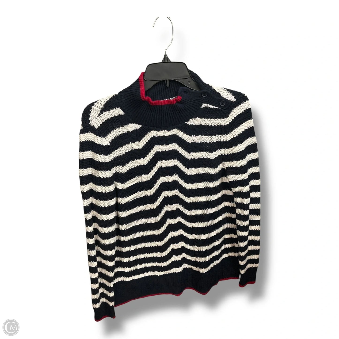 Sweater By Loft In Striped Pattern, Size: M