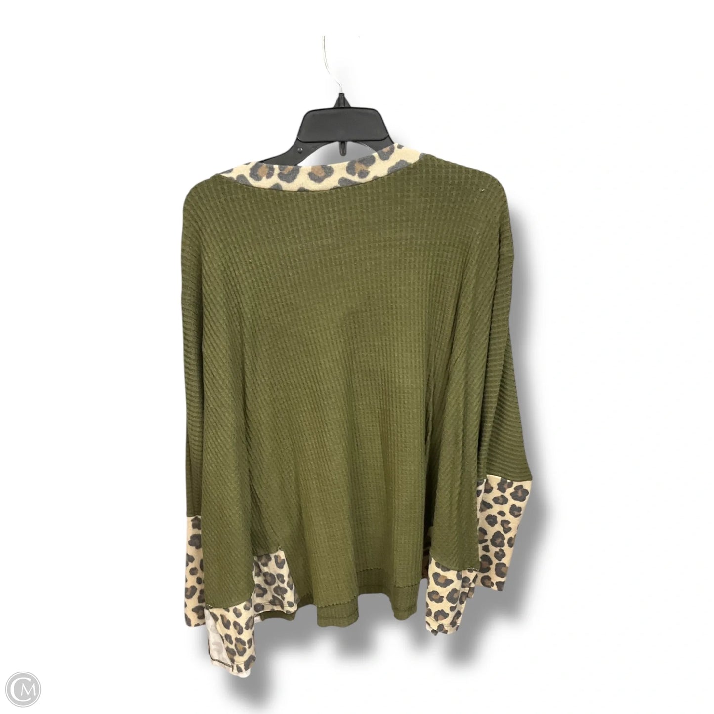 Top Long Sleeve By White Birch In Animal Print, Size: L