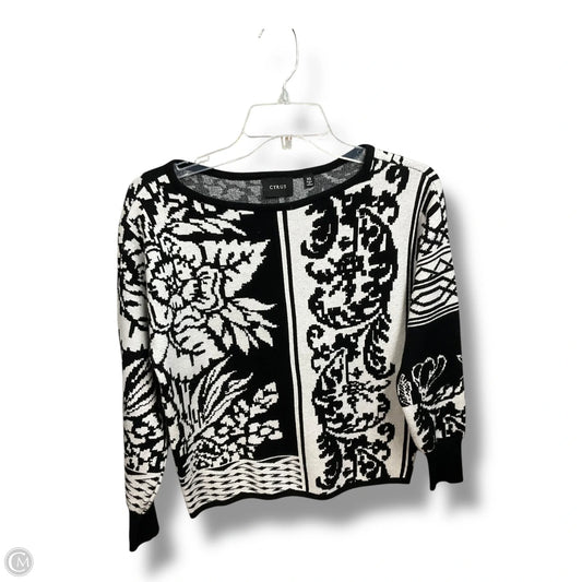 Sweater By Cyrus In Black & White, Size: Xs