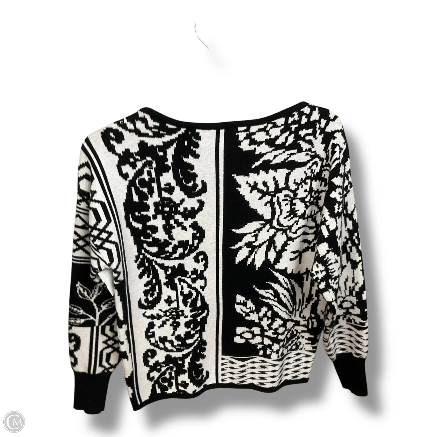 Sweater By Cyrus In Black & White, Size: Xs