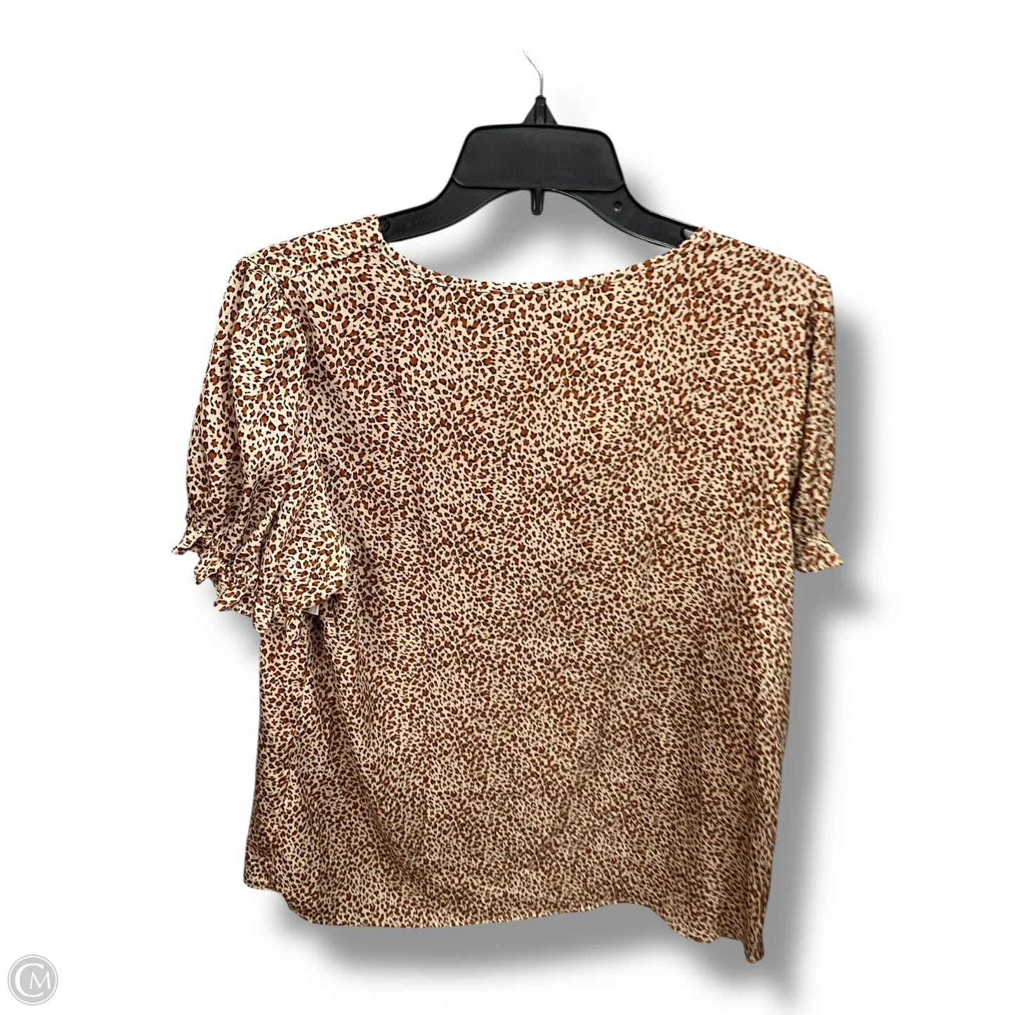 Top Short Sleeve By Cmf In Animal Print, Size: L