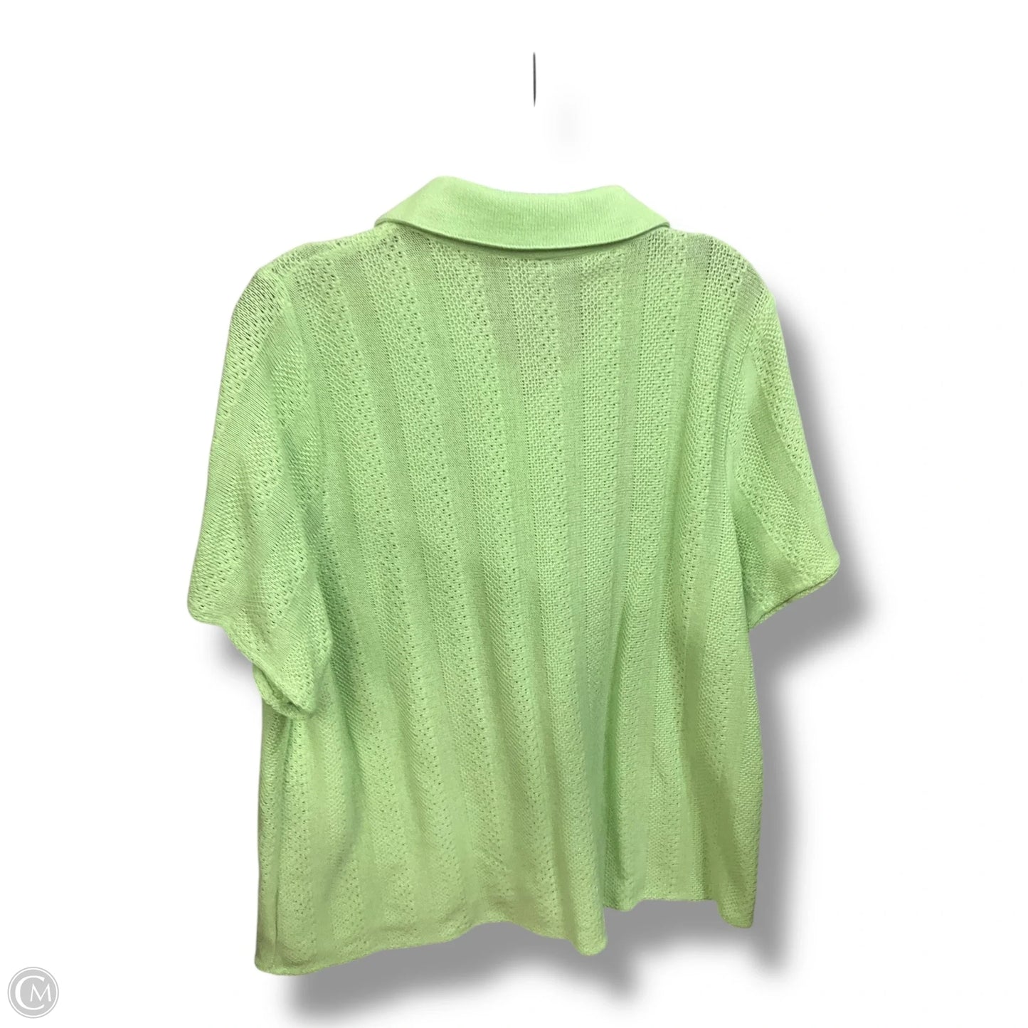 Blouse Short Sleeve By Alfani In Green, Size: 2x
