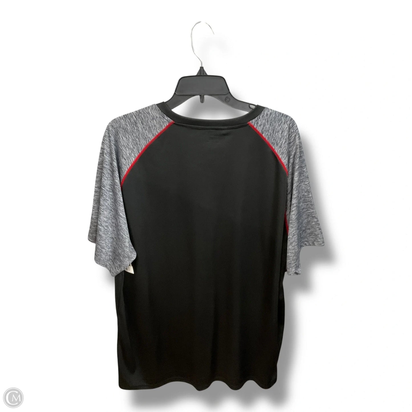 Athletic Top Short Sleeve By Clothes Mentor In Black & Red, Size: 3x