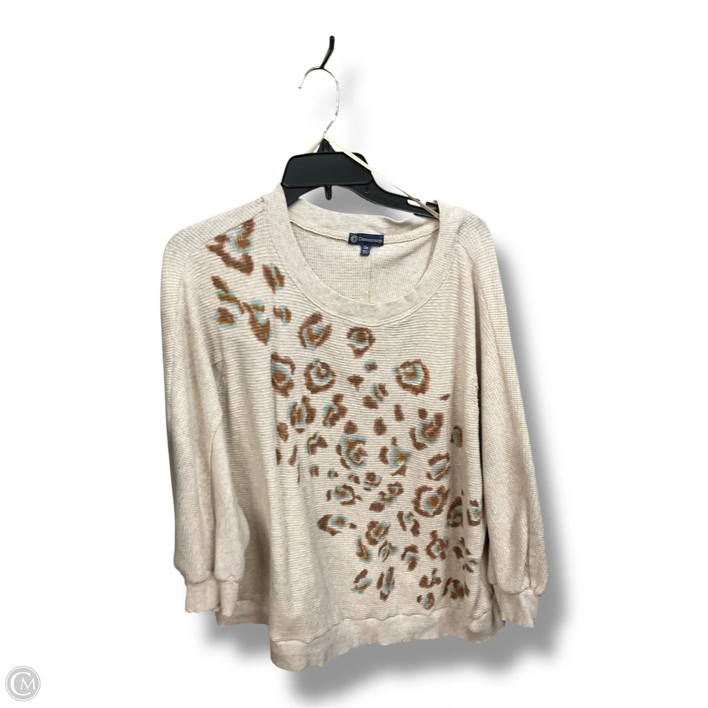 Top Long Sleeve By Democracy In Animal Print, Size: 3x