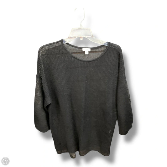 Top 3/4 Sleeve By J. Jill In Black, Size: L
