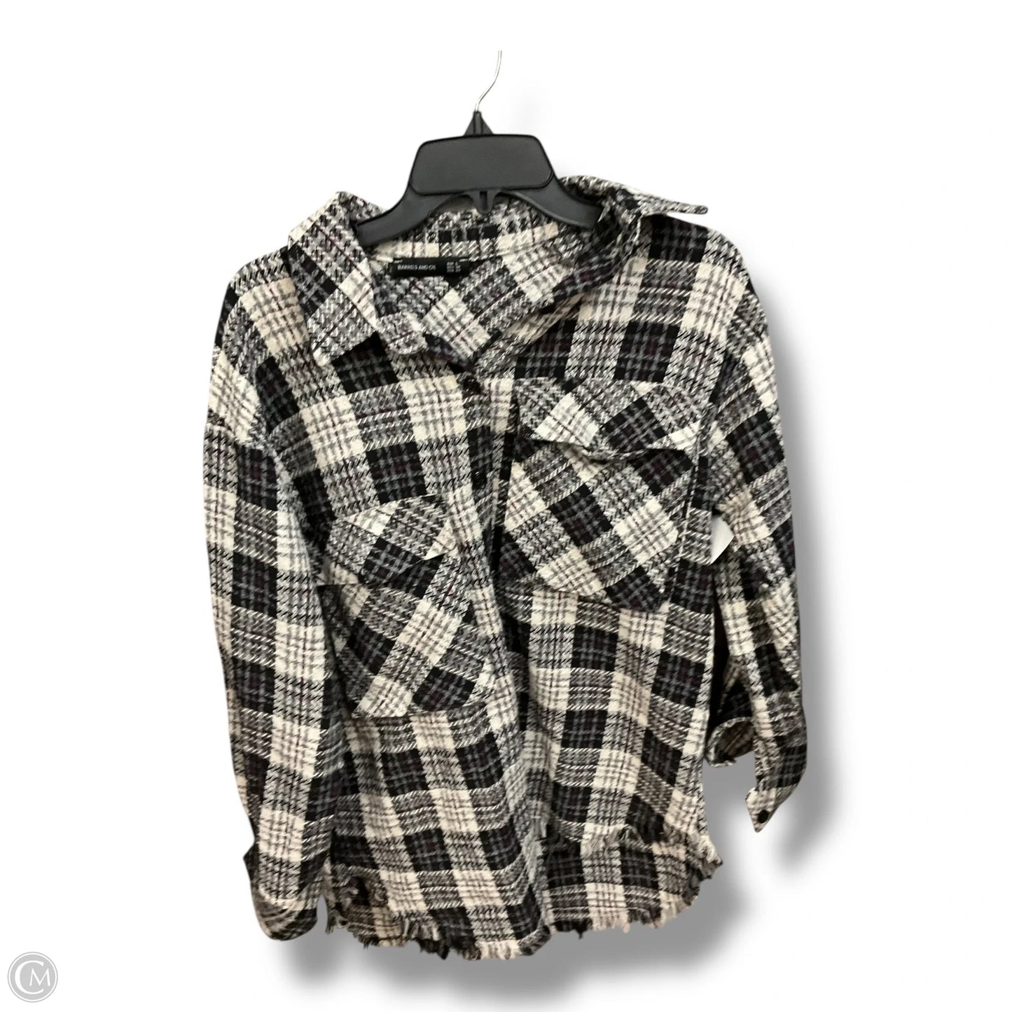 Blouse Long Sleeve By Clothes Mentor In Grey, Size: L