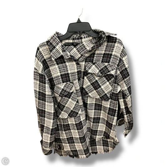 Blouse Long Sleeve By Clothes Mentor In Grey, Size: L