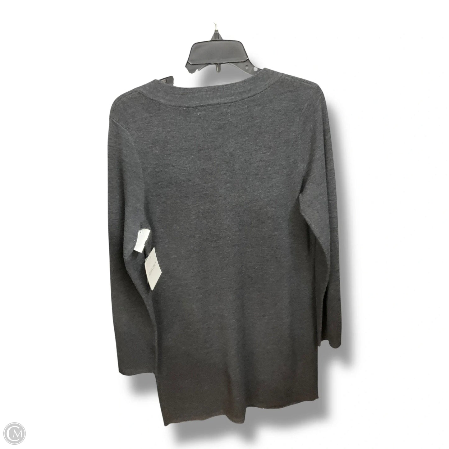 Sweater Cardigan By Ellen Tracy In Grey, Size: L