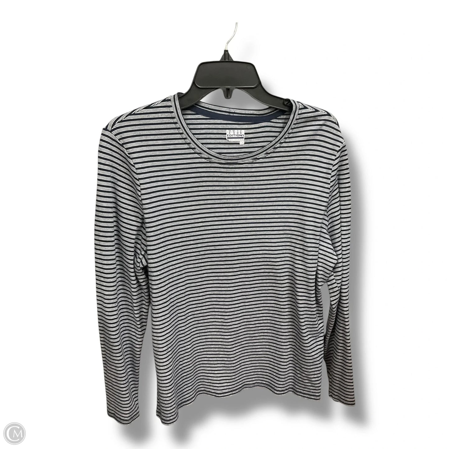 Top Long Sleeve Basic By Basic Editions In Striped Pattern, Size: L