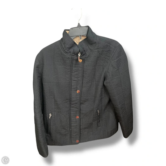Jacket Puffer & Quilted By Gallery In Black, Size: M