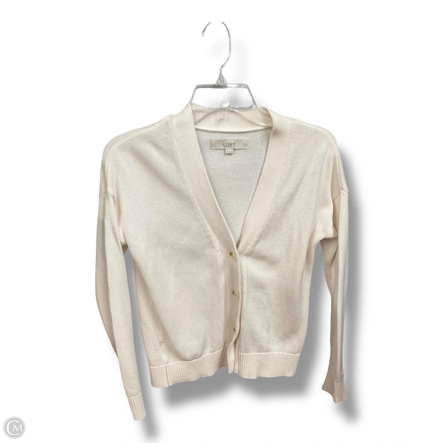 Cardigan By Loft In Ivory, Size: Xs