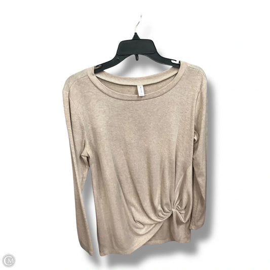 Top Long Sleeve By Clothes Mentor In Beige, Size: M