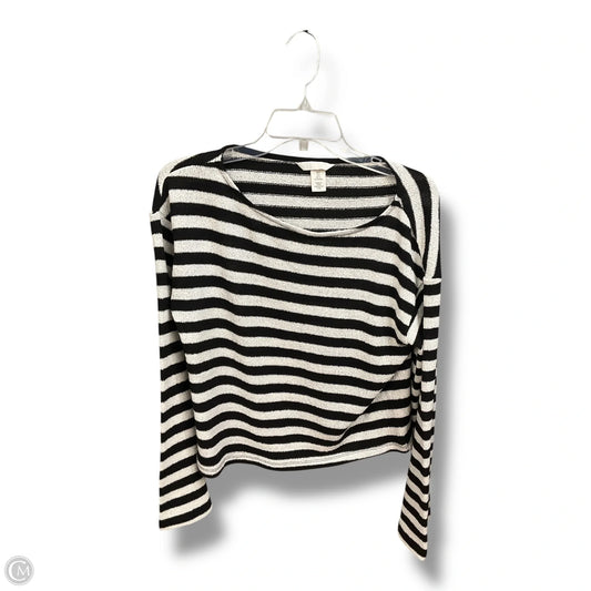 Top Long Sleeve By H&m In Black & White, Size: S