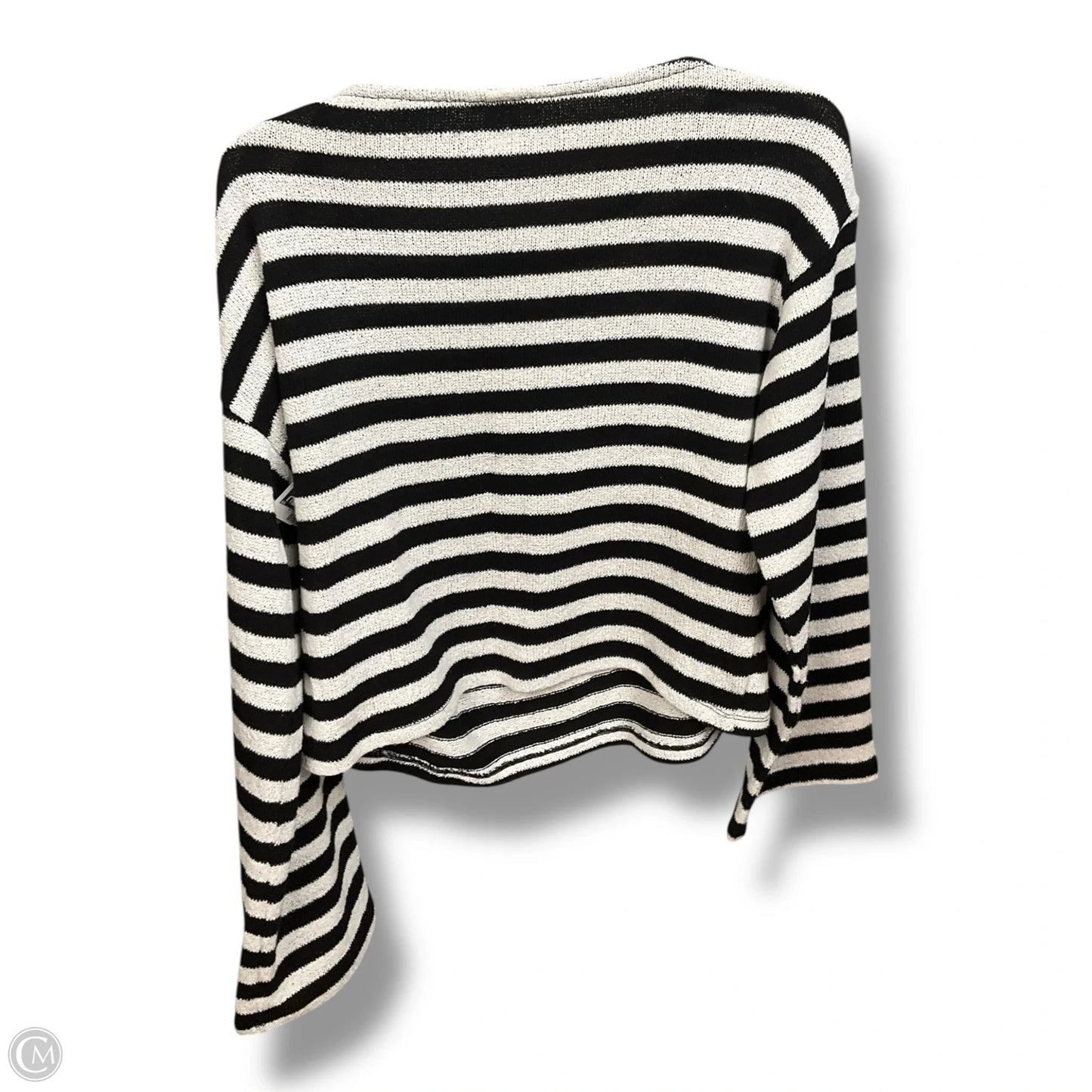 Top Long Sleeve By H&m In Black & White, Size: S