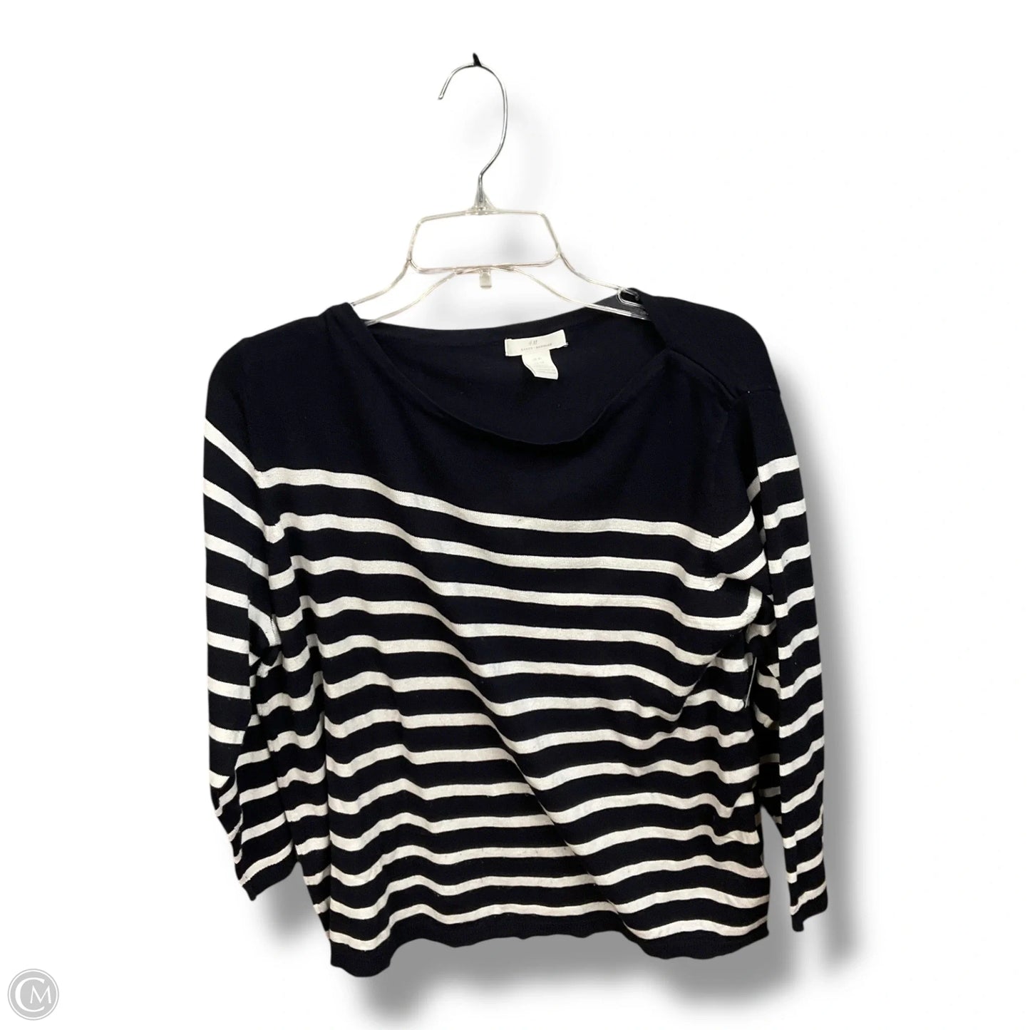 Top Long Sleeve By H&m In Striped Pattern, Size: Xl