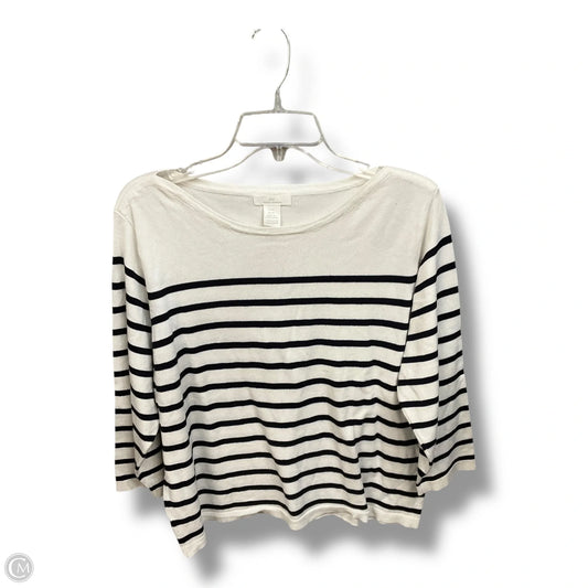 Top Long Sleeve By H&m In Striped Pattern, Size: Xl