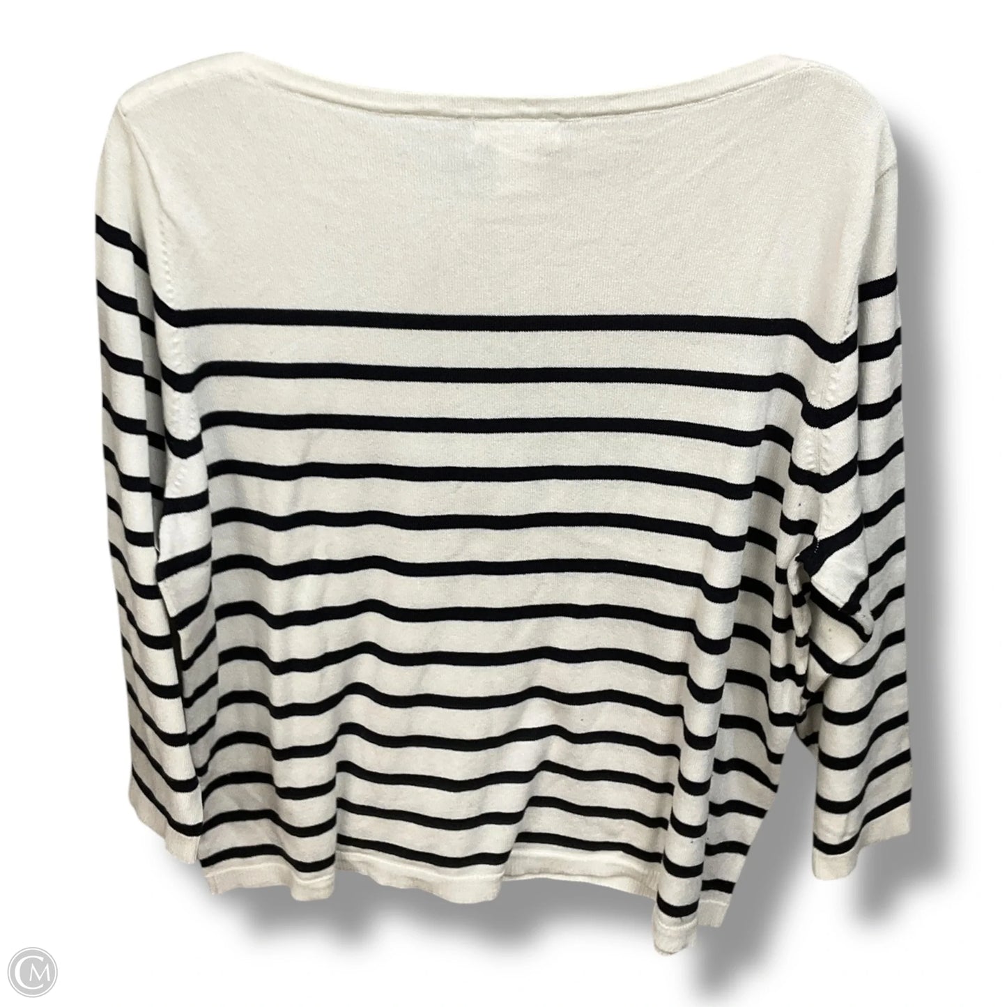 Top Long Sleeve By H&m In Striped Pattern, Size: Xl