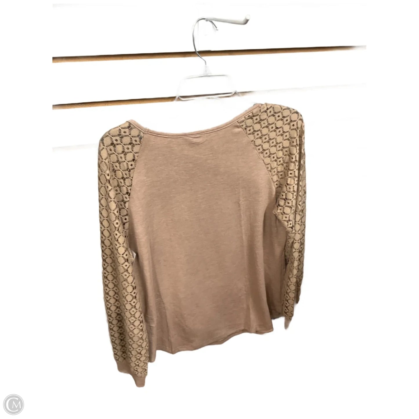 Top Long Sleeve Basic By Automet In Beige, Size: L