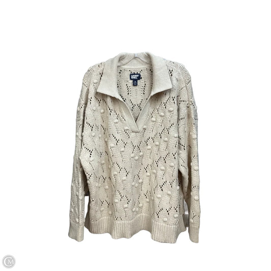 Sweater By Lands End In Beige, Size: 3x