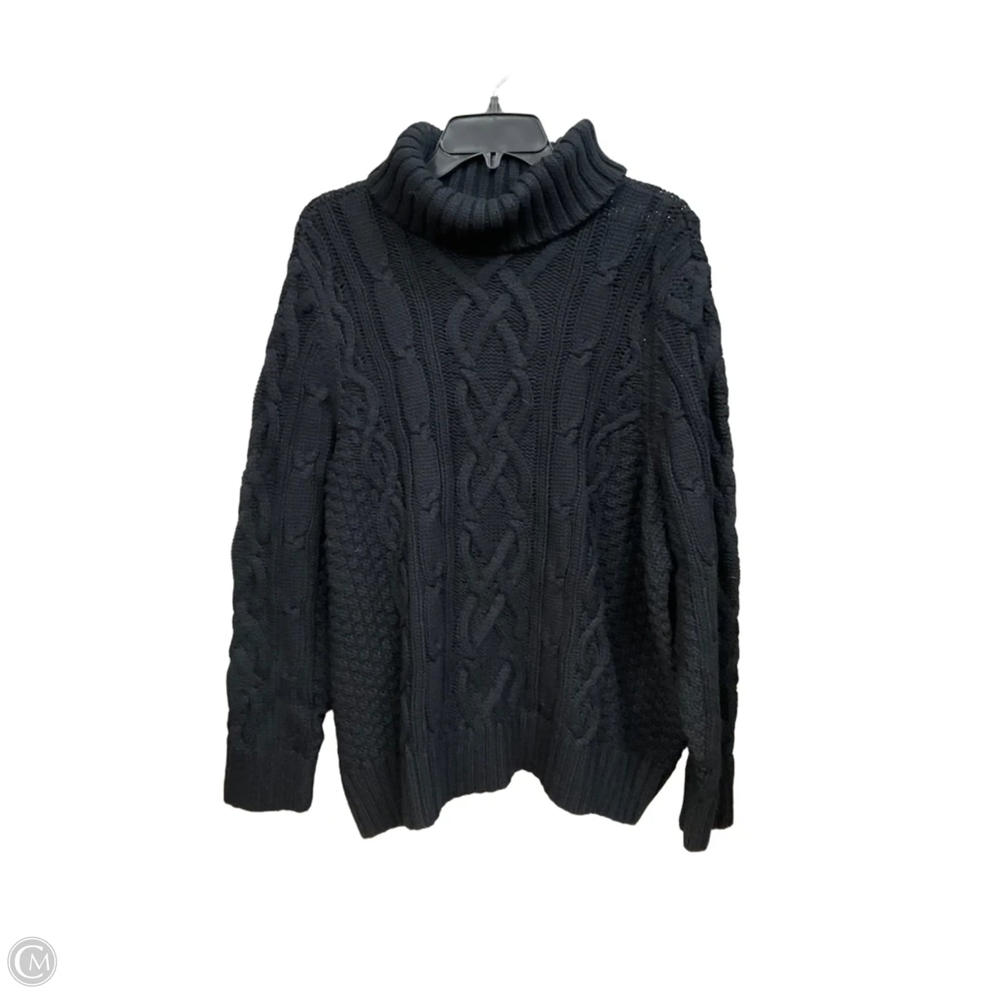 Sweater By Lands End In Black, Size: 3x