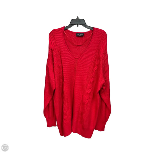 Sweater By Lane Bryant In Red, Size: 3x