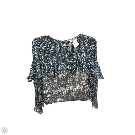 Blouse 3/4 Sleeve By Lucy Paris In Blue, Size: Xs