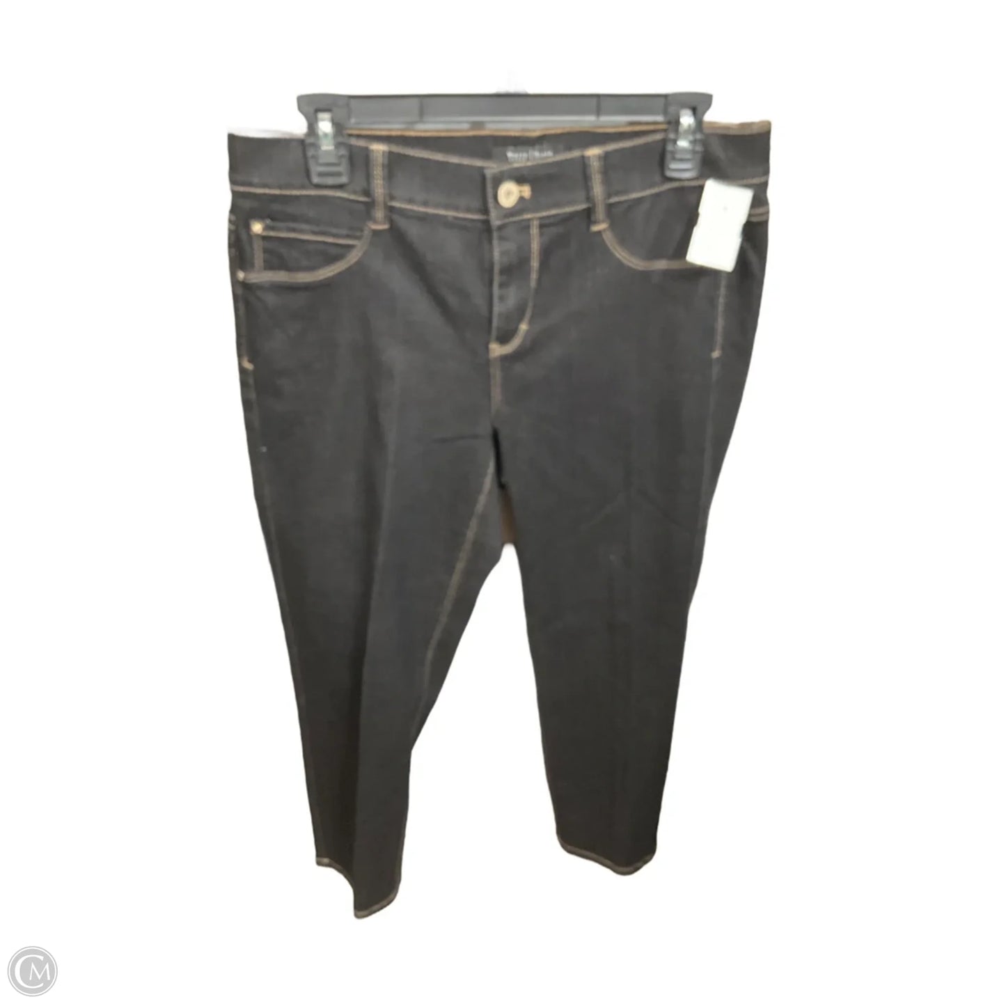 Jeans Straight By White House Black Market In Black Denim, Size: 8