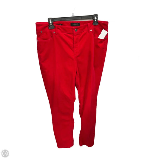 Pants Corduroy By Talbots In Red, Size: 12