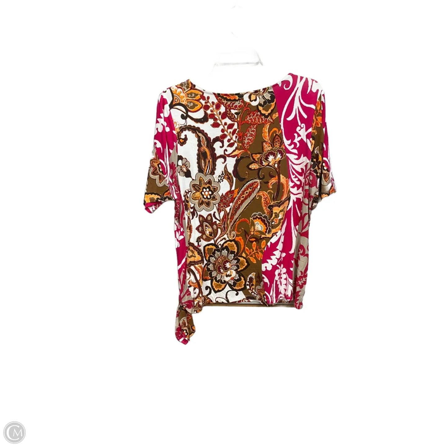 Top Short Sleeve By Chicos In Floral Print, Size: L