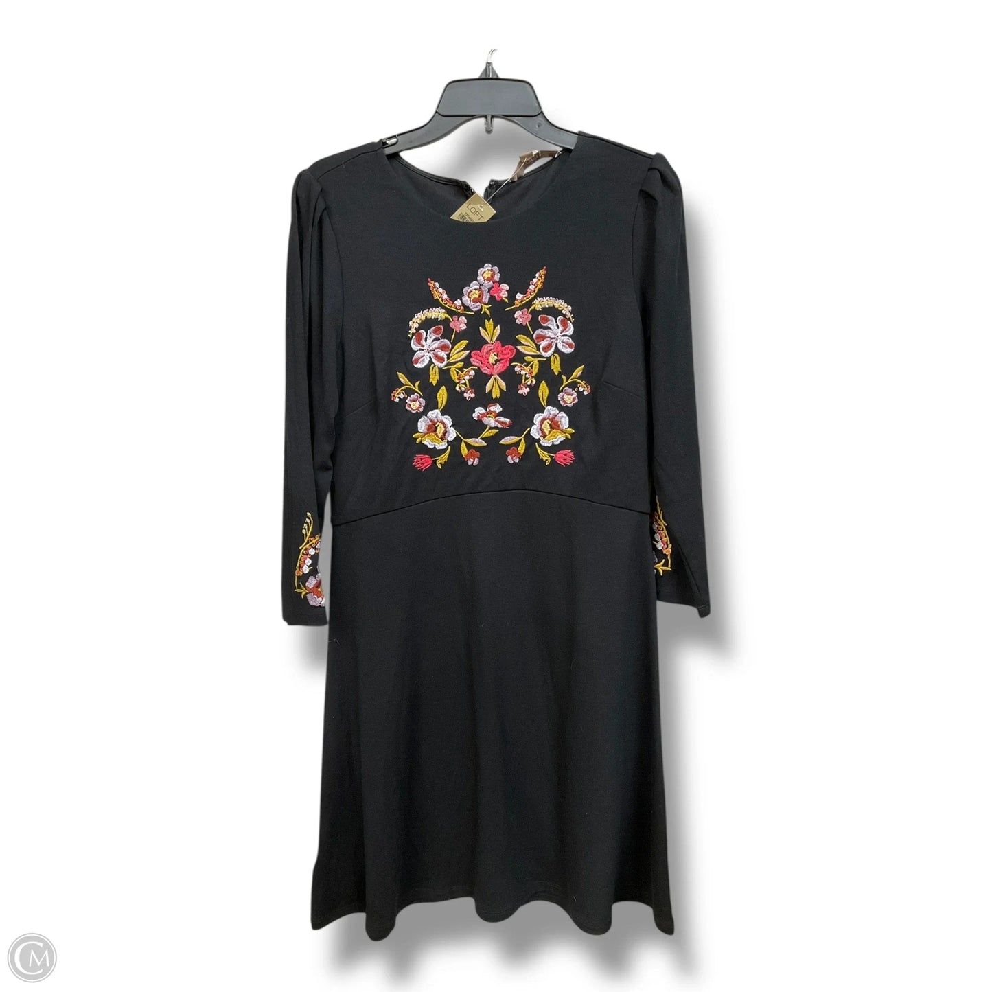 Dress Casual Midi By Loft In Black, Size: M