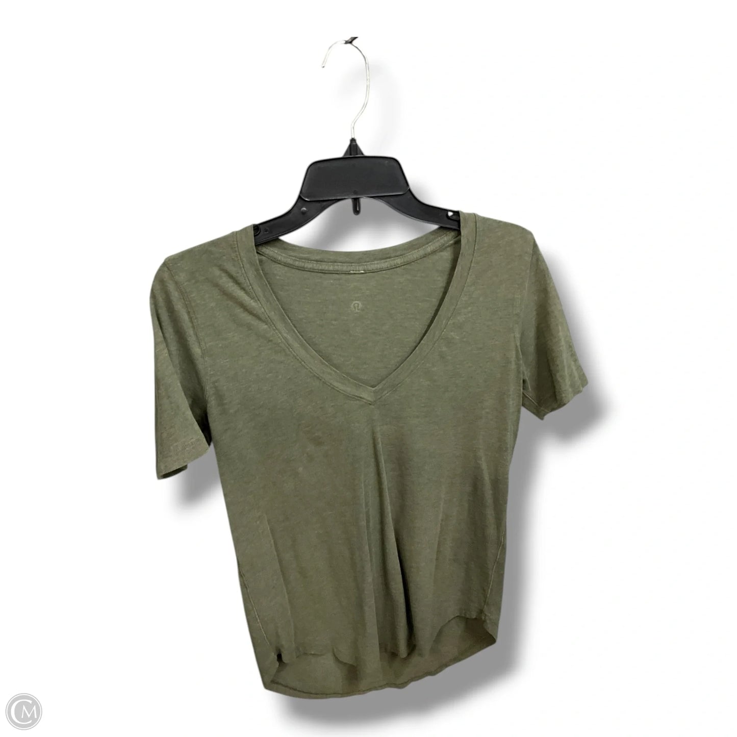 Athletic Top Short Sleeve By Lululemon In Green, Size: M