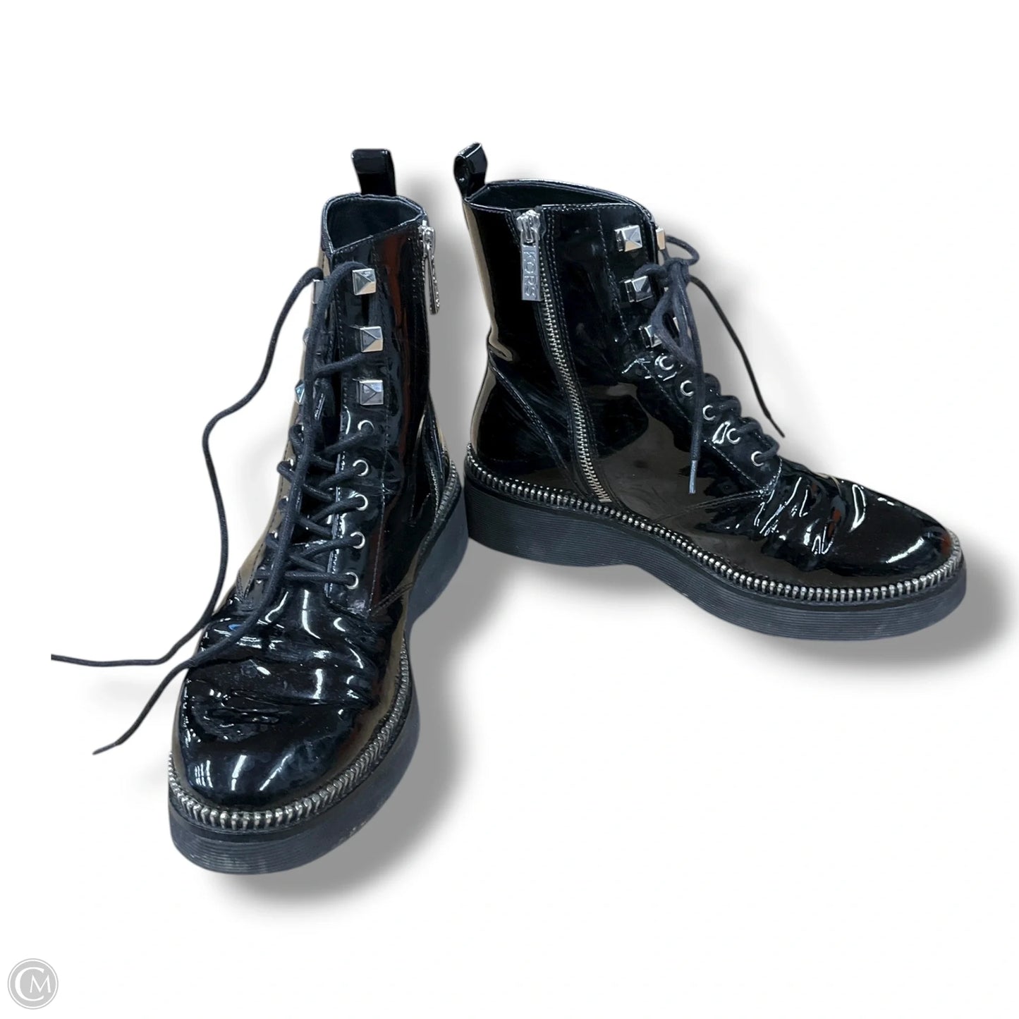 Boots Designer By Michael Kors In Black, Size: 8