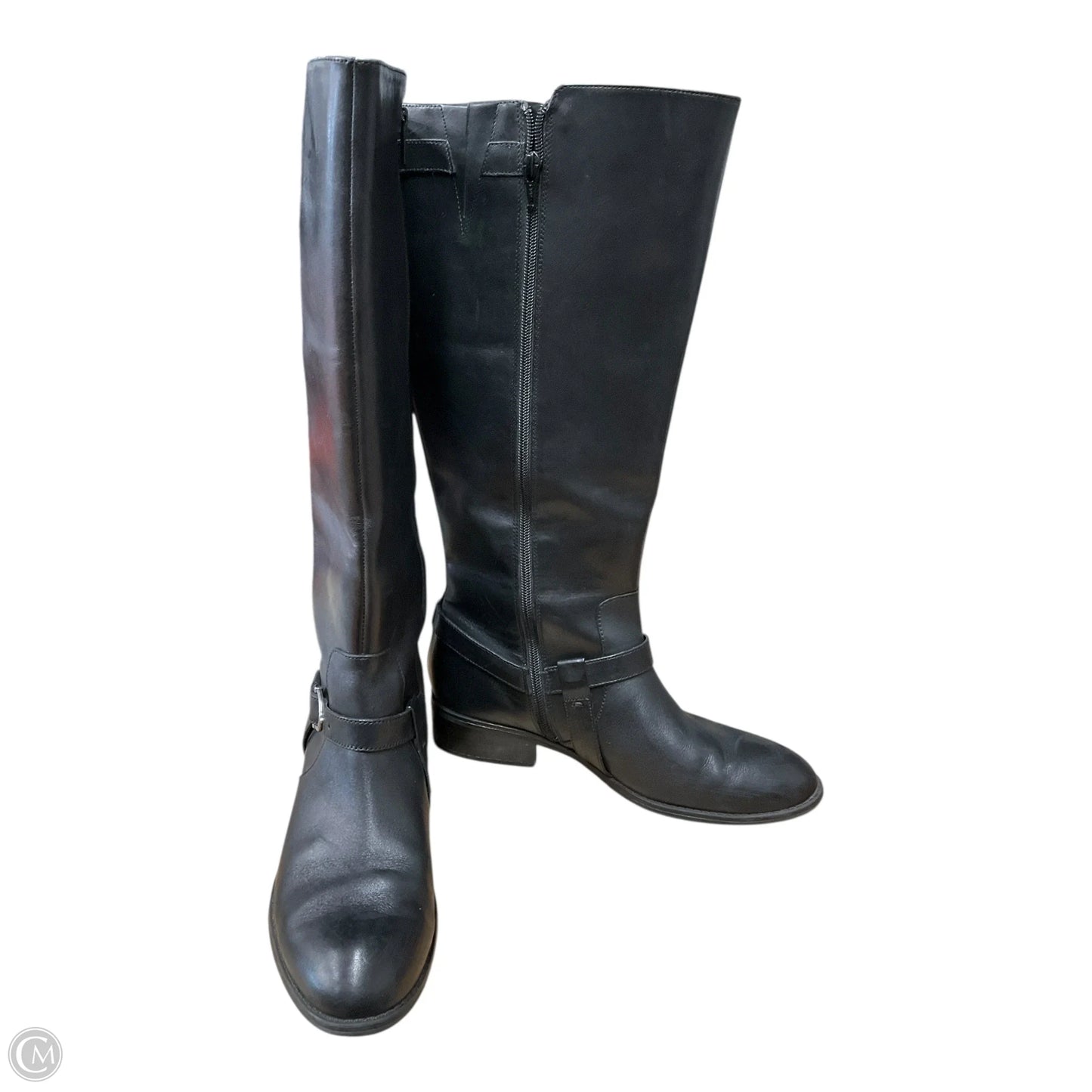 Boots Knee Heels By Ralph Lauren In Black, Size: 9.5