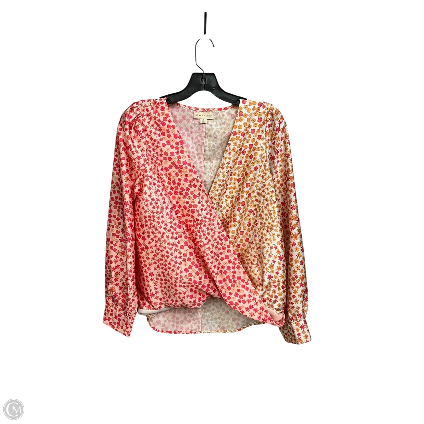 Blouse Long Sleeve By Honey Punch In Floral Print, Size: S