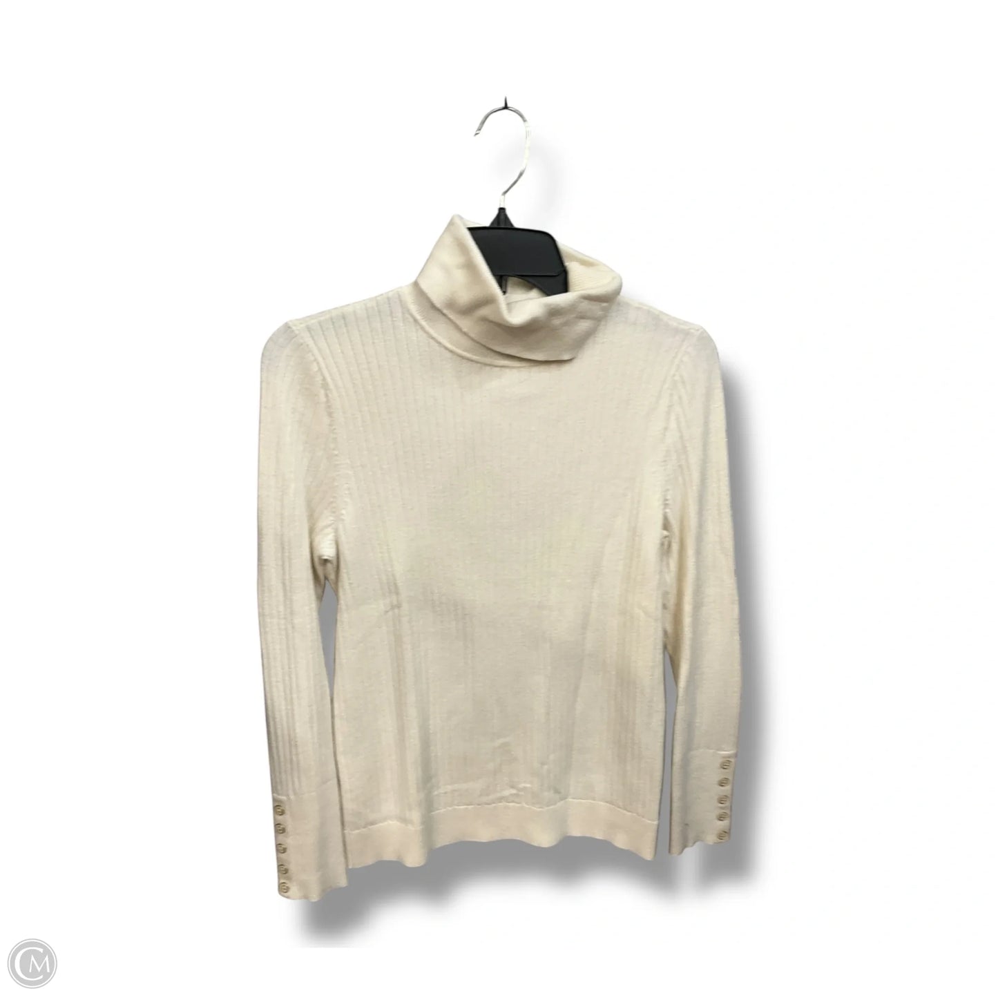 Top Long Sleeve By Talbots In Cream, Size: Mp