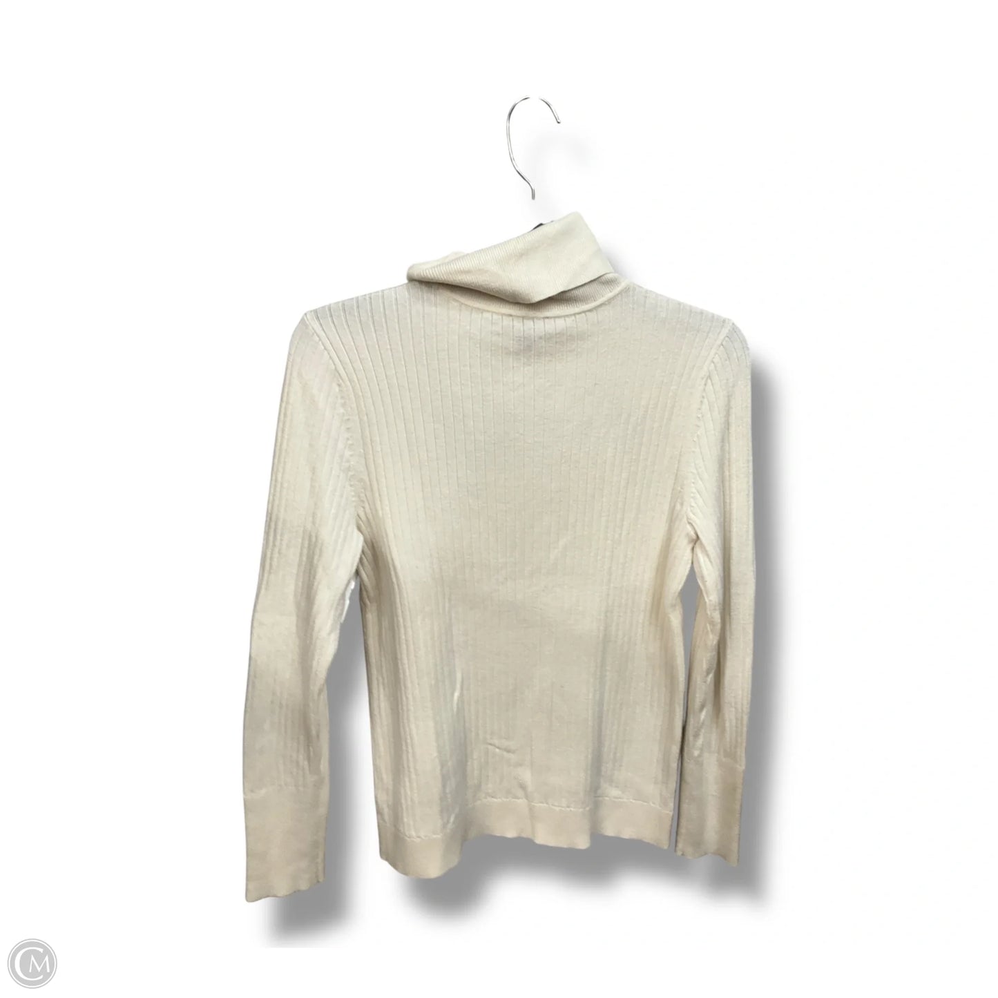 Top Long Sleeve By Talbots In Cream, Size: Mp