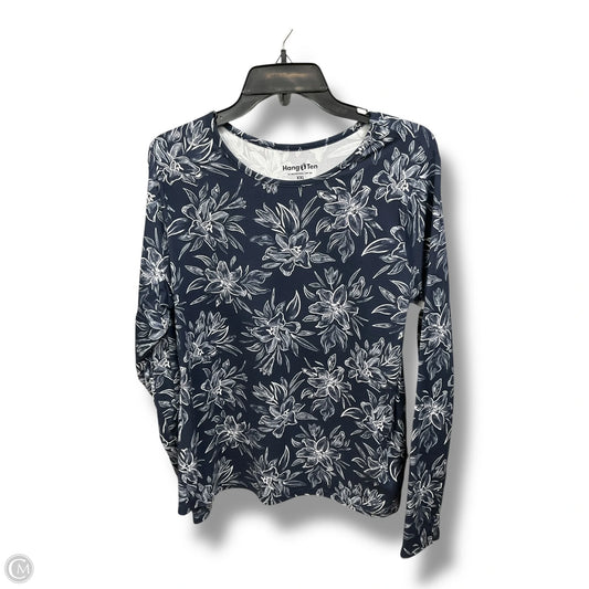 Top Long Sleeve By Hang Ten In Floral Print, Size: Xxl