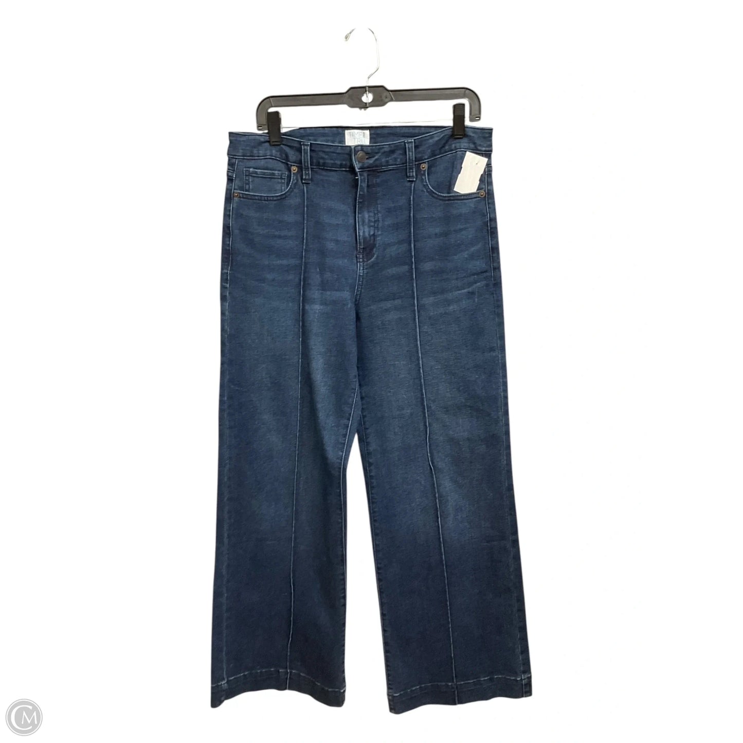 Jeans Wide Leg By Time And Tru In Blue Denim, Size: 10