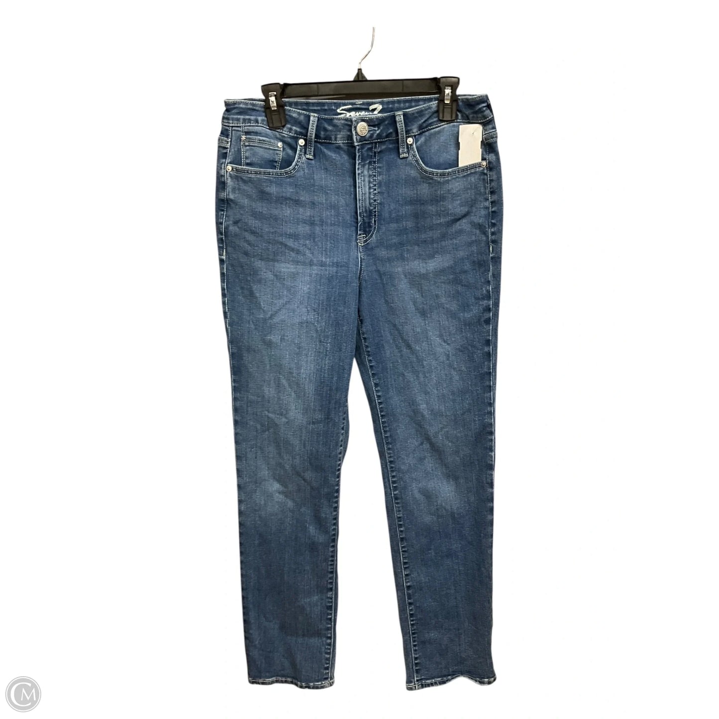 Jeans Straight By Seven 7 In Blue Denim, Size: 10