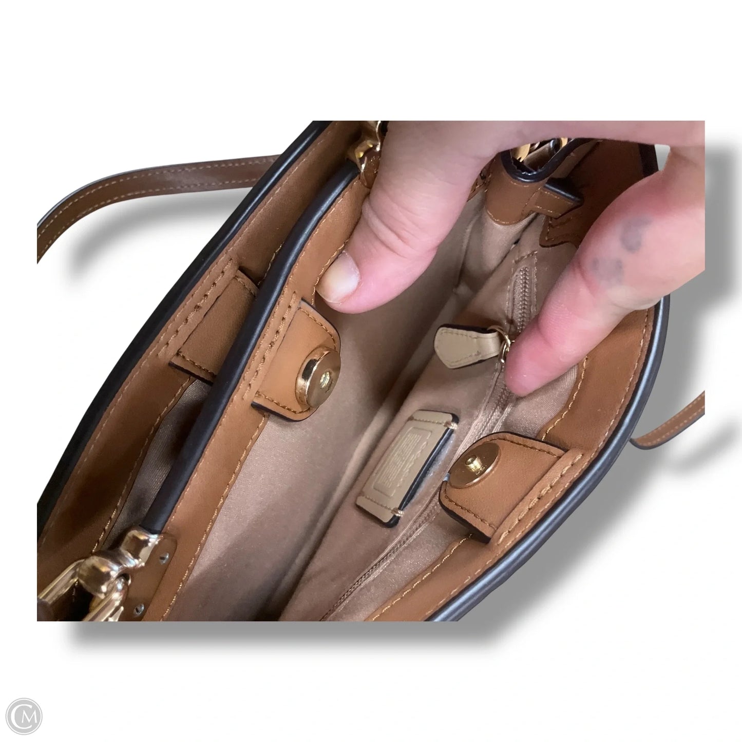 Crossbody Designer By Coach, Size: Small