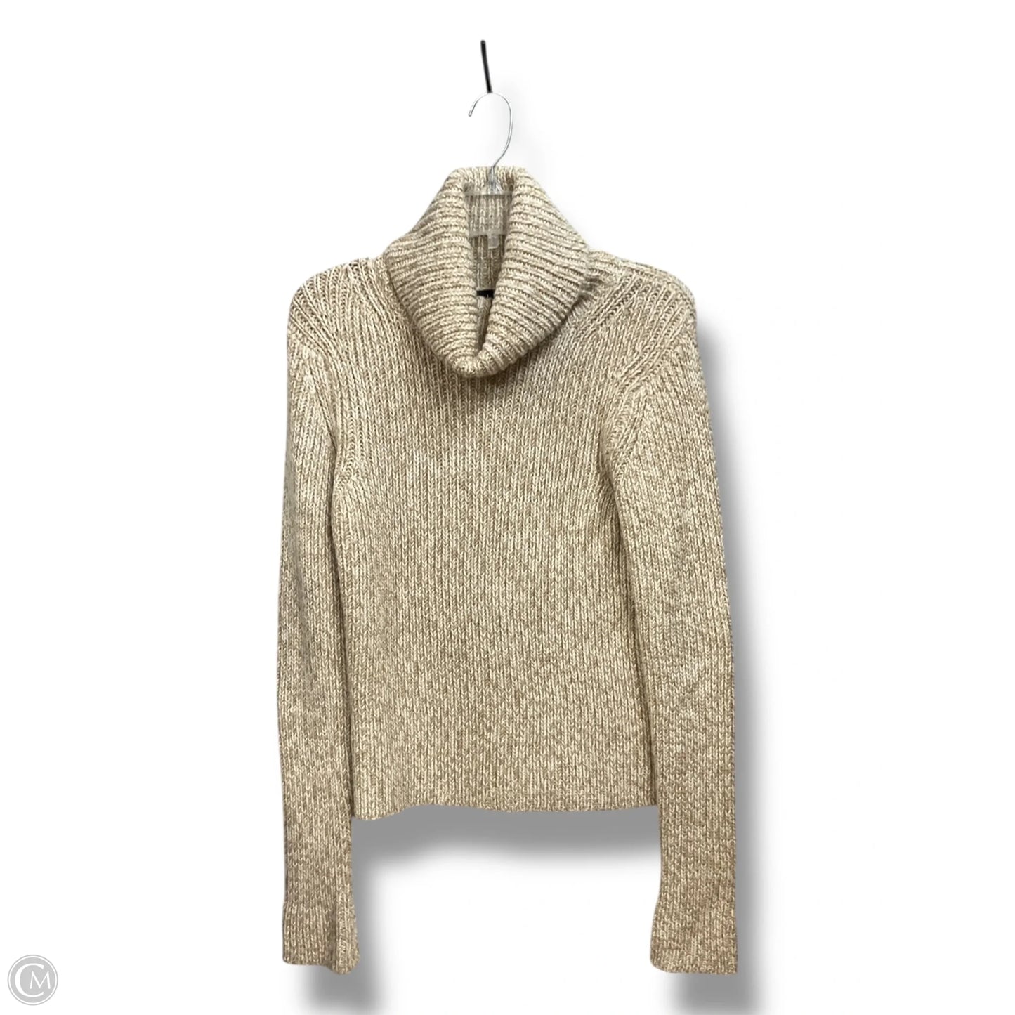Sweater By Theory In Brown & Cream, Size: M